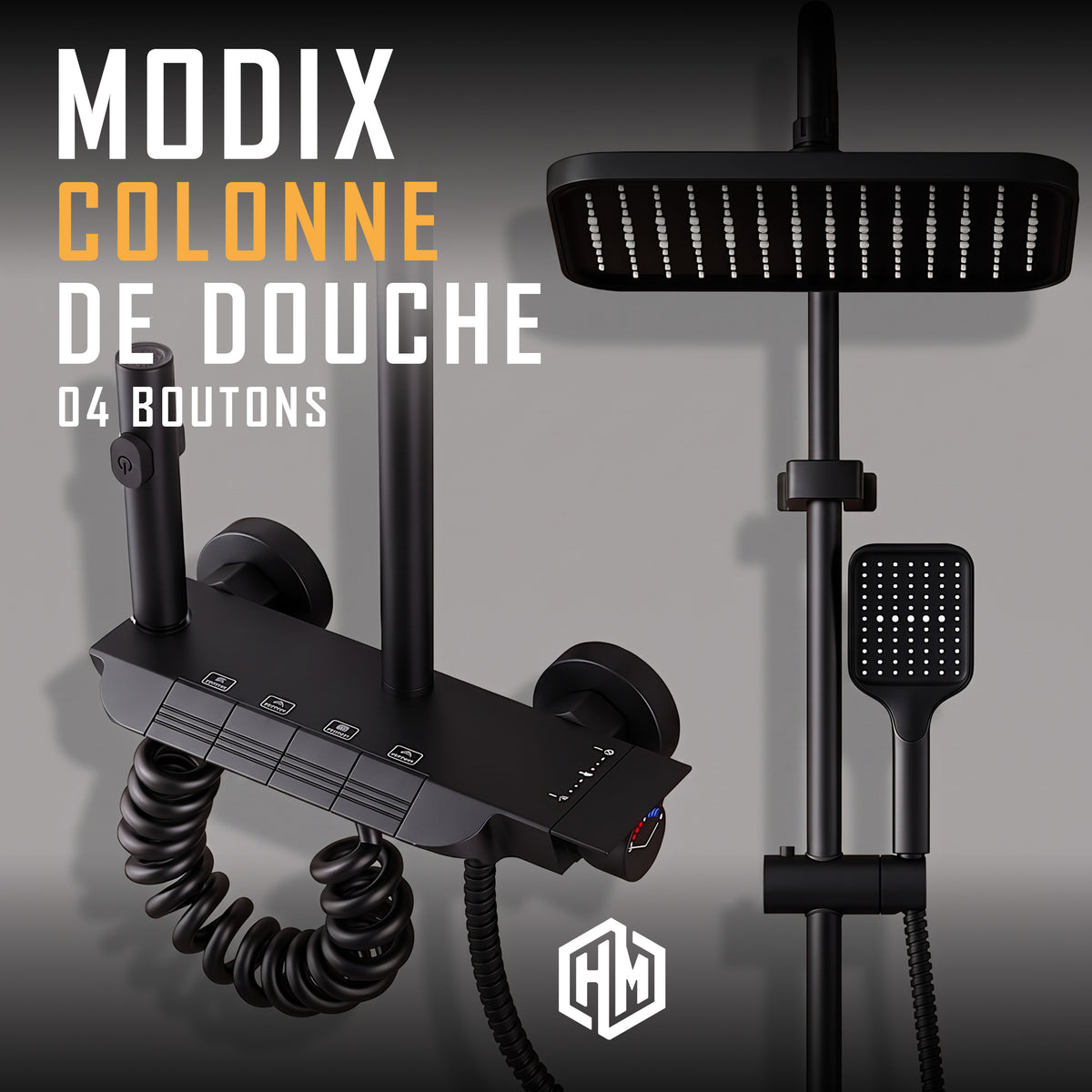 MODIX – Colonne de douche Aluminium 4 boutons