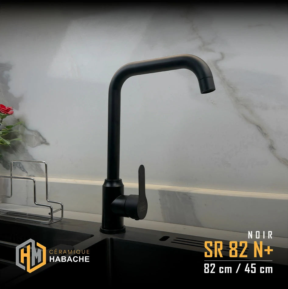 Évier de Cuisine SWISS INOX SR82N+ (82×45cm) + robinet 360