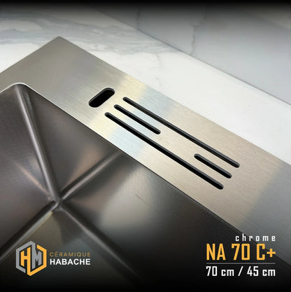 Évier de Cuisine 1 Bac SWISS INOX NA70C+ / NA70N+ 70×45 cm – Nano + ROBINET