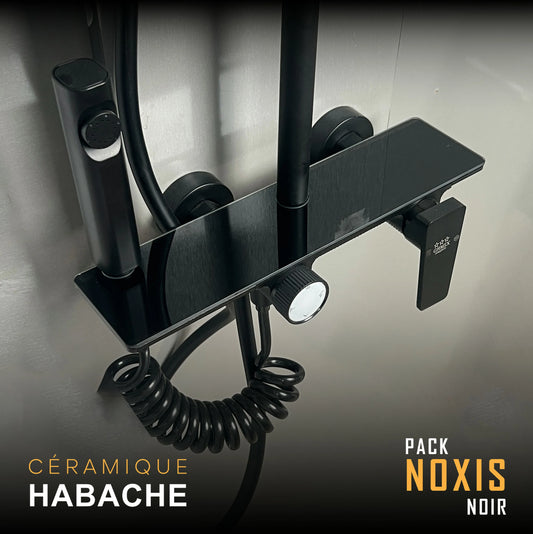Pack NOXIS NOIR Ensemble complet pour salle de bain et cuisine ( 4 Éléments )