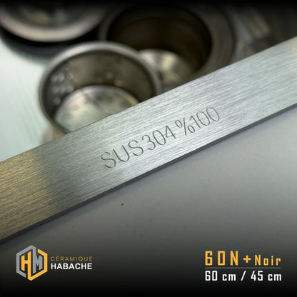 Evier cuisine SWISS_INOX 60  (60N+ noir- 60 C+ chrome) + robinet
