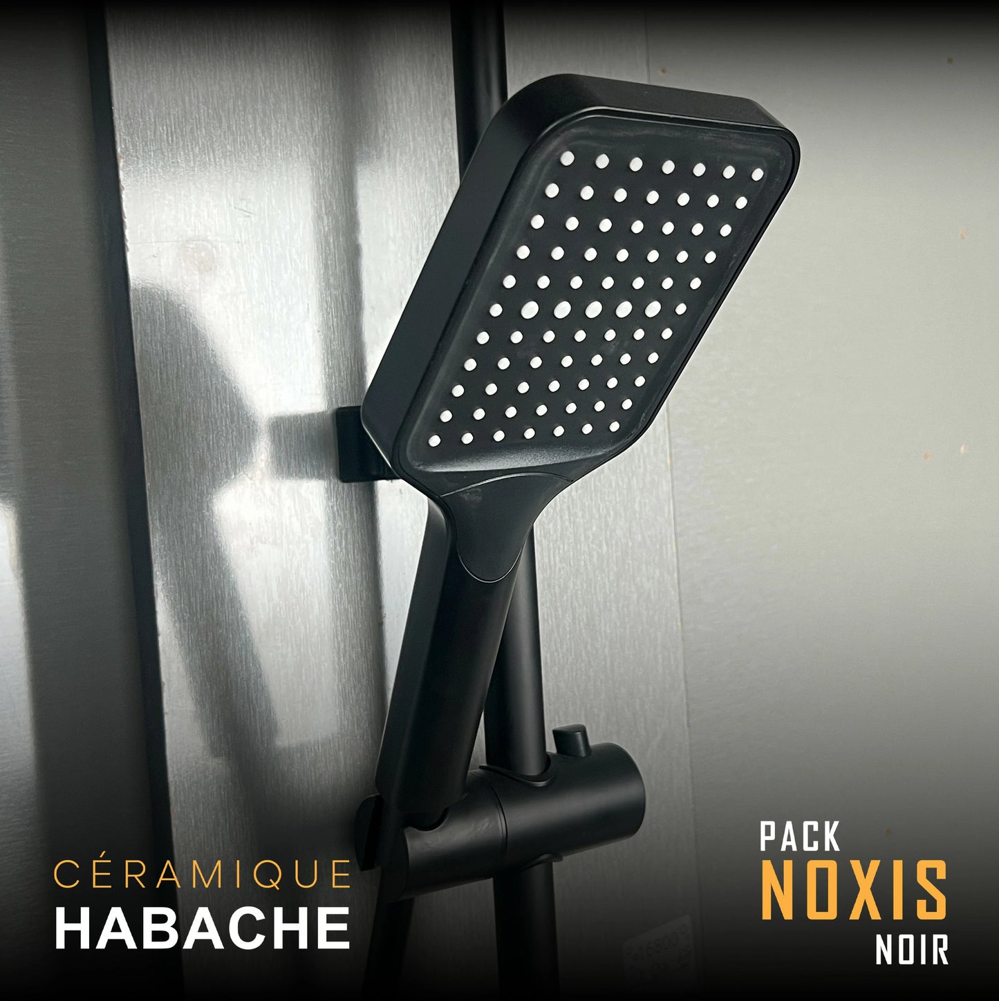Pack NOXIS NOIR Ensemble complet pour salle de bain et cuisine ( 4 Éléments )