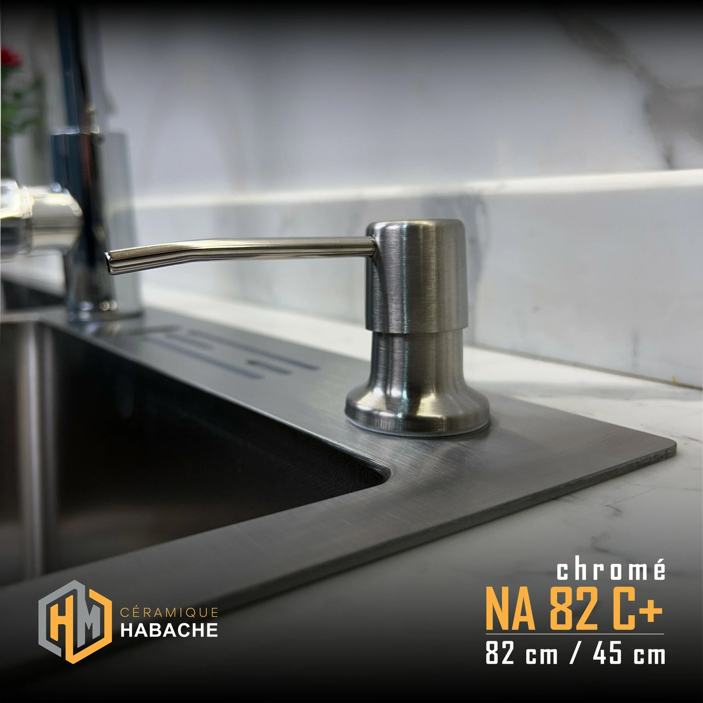 evier cuisine SWISS NA82C+ INOX 304 (82/45cm) + robinet 360