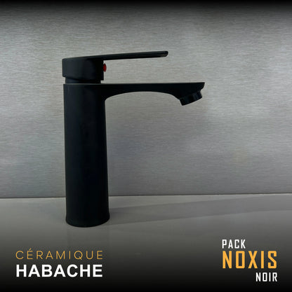 Pack NOXIS NOIR Ensemble complet pour salle de bain et cuisine ( 4 Éléments )