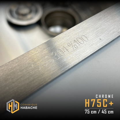 Évier de Cuisine SWISS INOX H75C+ en INOX 304 + NANO (75/45cm) + robinet 360