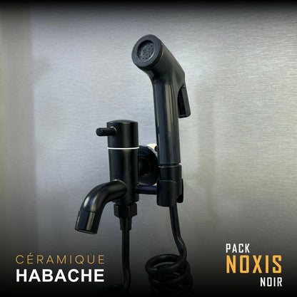 Pack NOXIS NOIR Ensemble complet pour salle de bain et cuisine ( 4 Éléments )